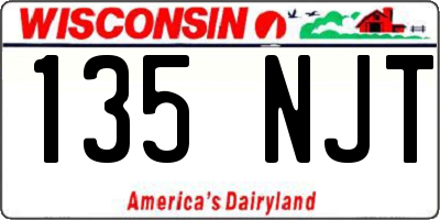WI license plate 135NJT
