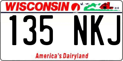 WI license plate 135NKJ