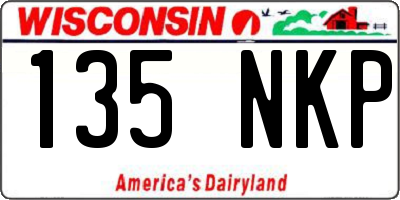 WI license plate 135NKP