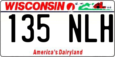 WI license plate 135NLH