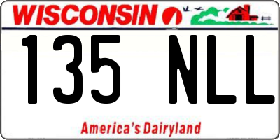 WI license plate 135NLL