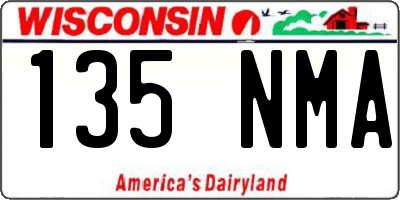 WI license plate 135NMA