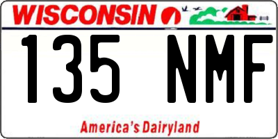 WI license plate 135NMF