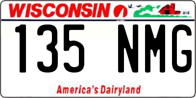 WI license plate 135NMG
