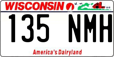WI license plate 135NMH