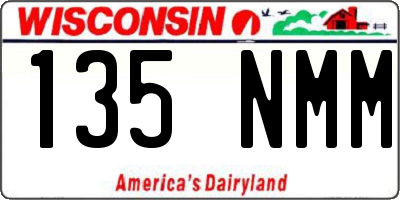 WI license plate 135NMM