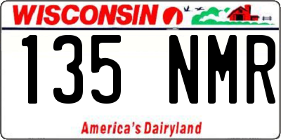 WI license plate 135NMR