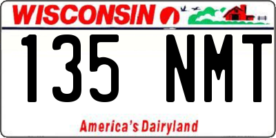 WI license plate 135NMT