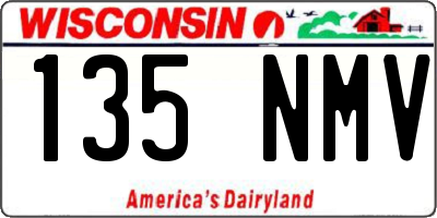 WI license plate 135NMV