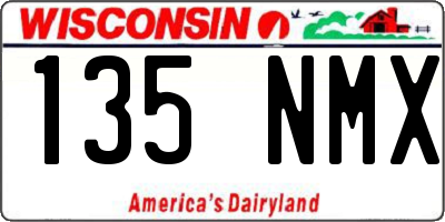 WI license plate 135NMX