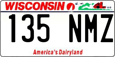 WI license plate 135NMZ