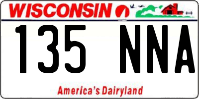 WI license plate 135NNA