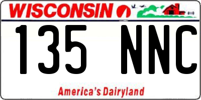 WI license plate 135NNC