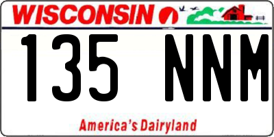 WI license plate 135NNM
