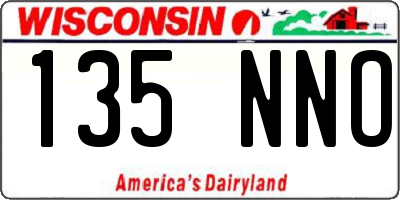 WI license plate 135NNO