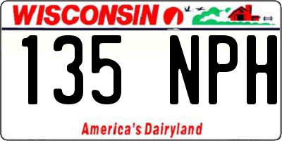 WI license plate 135NPH