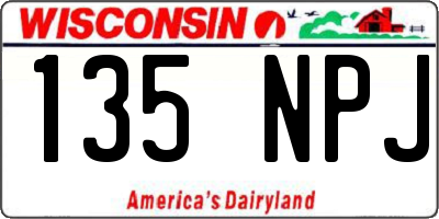 WI license plate 135NPJ