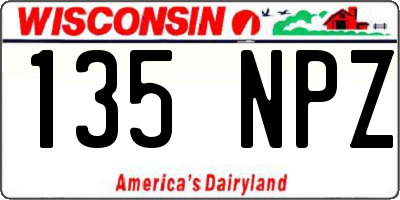 WI license plate 135NPZ