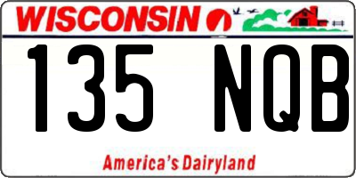 WI license plate 135NQB