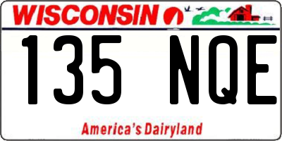 WI license plate 135NQE