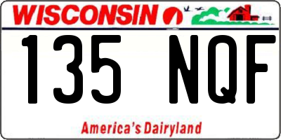 WI license plate 135NQF