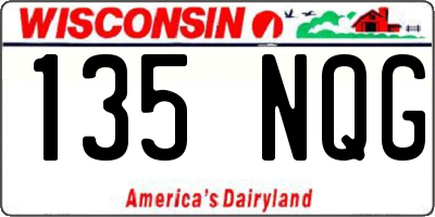 WI license plate 135NQG