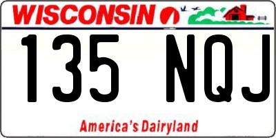 WI license plate 135NQJ