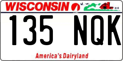 WI license plate 135NQK