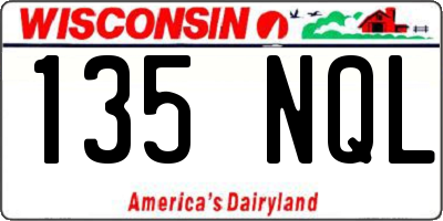 WI license plate 135NQL