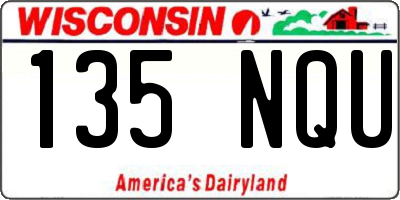 WI license plate 135NQU