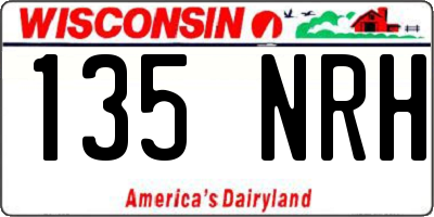 WI license plate 135NRH