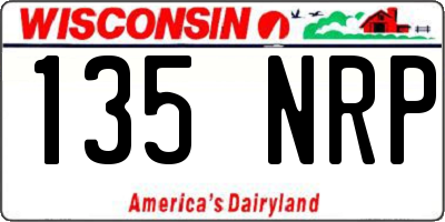 WI license plate 135NRP
