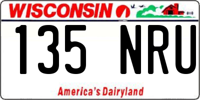 WI license plate 135NRU