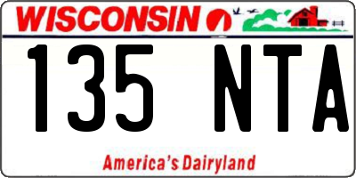 WI license plate 135NTA