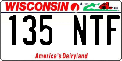 WI license plate 135NTF