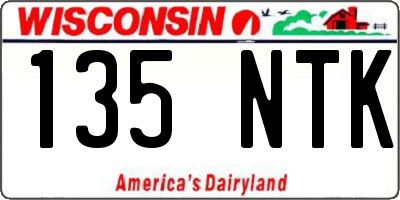 WI license plate 135NTK