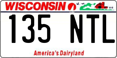 WI license plate 135NTL