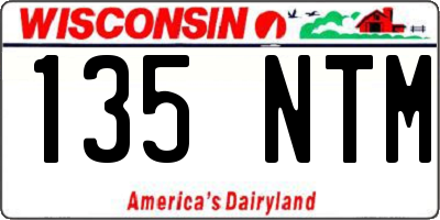 WI license plate 135NTM