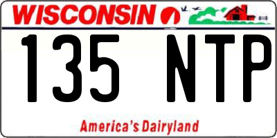 WI license plate 135NTP