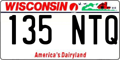 WI license plate 135NTQ
