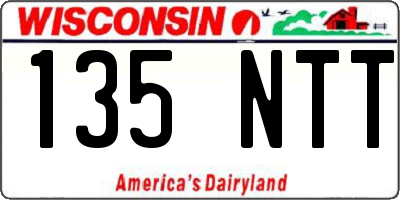WI license plate 135NTT