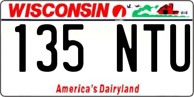 WI license plate 135NTU
