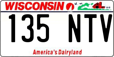 WI license plate 135NTV