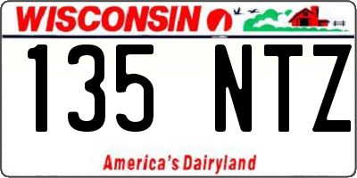 WI license plate 135NTZ