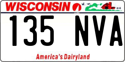 WI license plate 135NVA