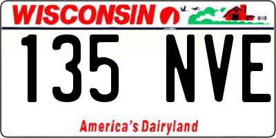 WI license plate 135NVE