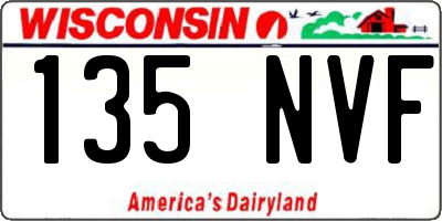 WI license plate 135NVF