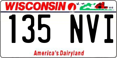 WI license plate 135NVI