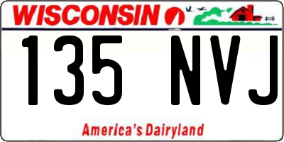 WI license plate 135NVJ