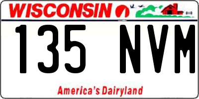 WI license plate 135NVM